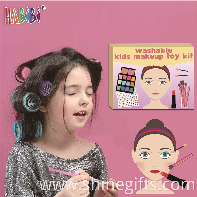 Hot Sale Children's Kids Girl Washable Makeup Colorful Palette toys Kits combination cosmetics Children's makeup